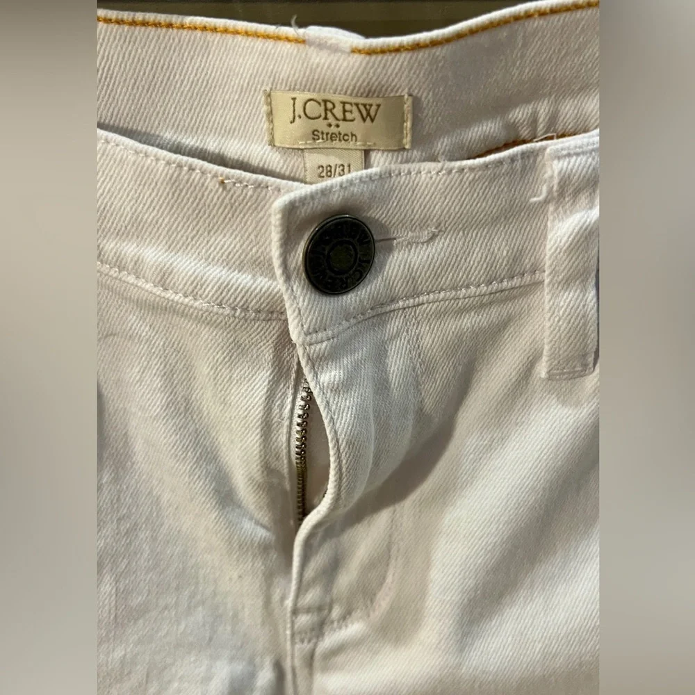 J Crew size 28/31 white denim pants
